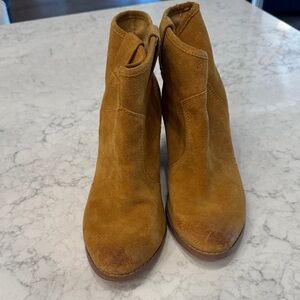 Splendid Camel Suede Ankle Booties